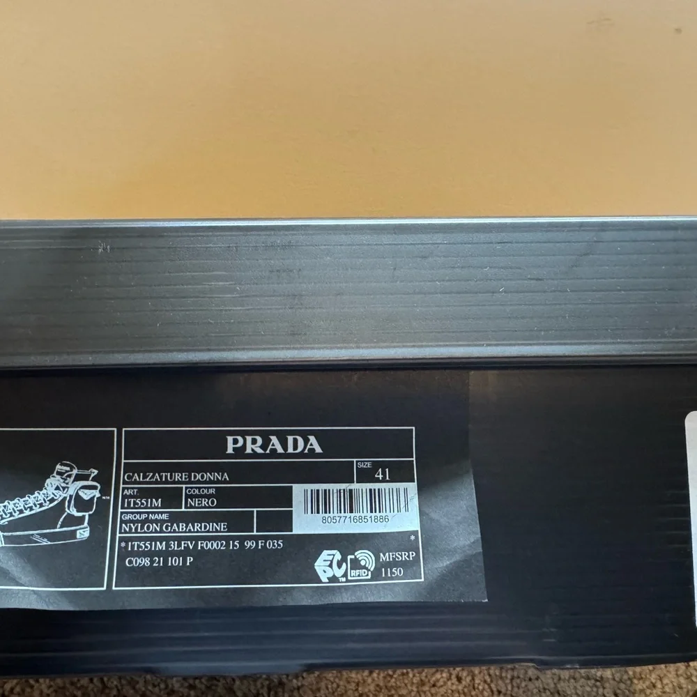 Prada Black High-Top Sneakers - Picture 10 of 11